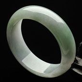 糯冰种晴水缅甸翡翠A货手镯(61.9mm)