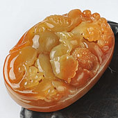 糯冰种红黄翡缅甸翡翠A货花开富贵挂件