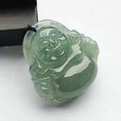 冰种晴水缅甸翡翠A货玉佛挂件