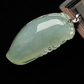 冰种晴水缅甸翡翠A货福瓜挂件