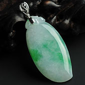 糯冰种飘翠缅甸翡翠A货福瓜挂件