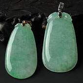 糯冰种豆色缅甸翡翠A货福瓜挂件(单价)
