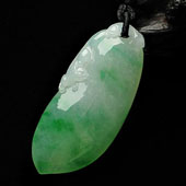 冰种飘翠缅甸翡翠A货福瓜挂件