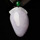 糯冰种紫罗兰缅甸翡翠A货福瓜挂件