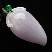 糯冰种紫罗兰缅甸翡翠A货福瓜挂件
