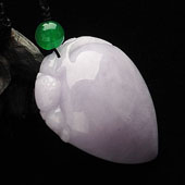 糯冰种紫罗兰缅甸翡翠A货福瓜挂件