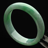 糯冰种飘翠缅甸翡翠A货手镯(58.8mm)
