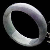 糯冰种紫罗兰飘花缅甸翡翠A货手镯(57.8mm)