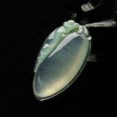 冰玻种晴水缅甸翡翠A货福瓜挂件