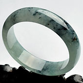 糯冰种飘花缅甸翡翠A货手镯(58.6mm)