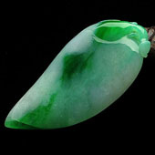 糯冰种飘翠缅甸翡翠A货福瓜挂件