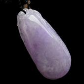 糯冰种紫罗兰缅甸翡翠A货福瓜挂件