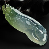 冰种飘花缅甸翡翠A货玉兰花挂件