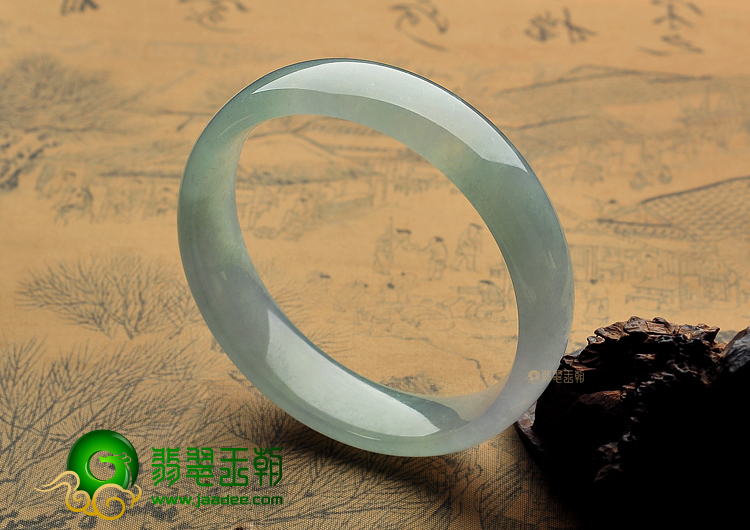 冰种晴水缅甸翡翠A货手镯(61.1mm)