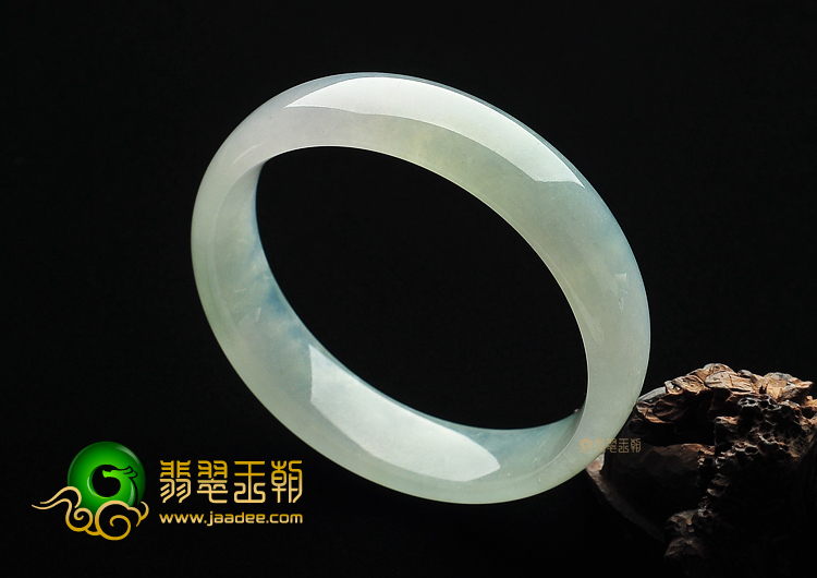 冰种晴水缅甸翡翠A货手镯(61.1mm)