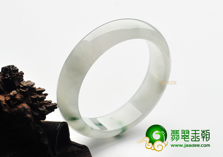 冰种飘花缅甸翡翠A货手镯(57.3mm)