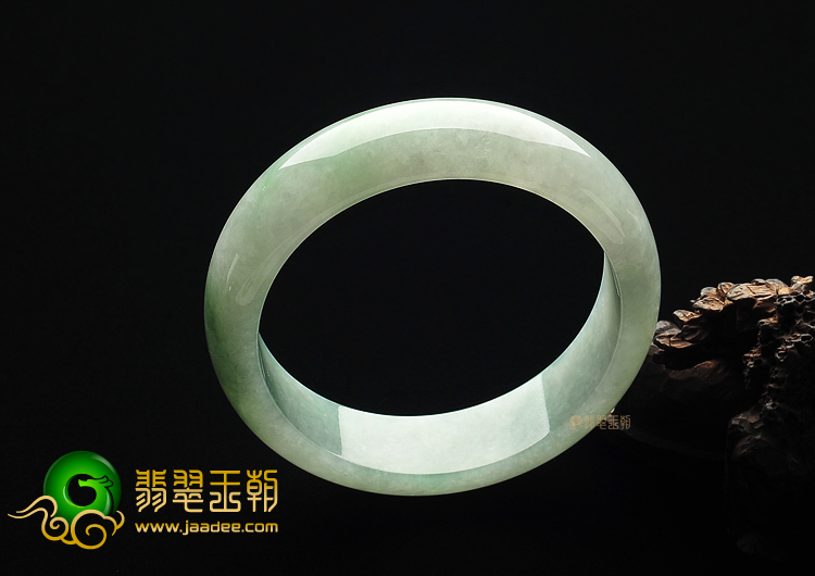 糯冰种飘花缅甸翡翠A货手镯(59.8mm)