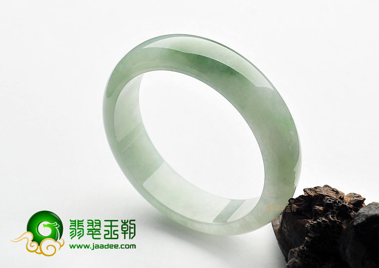 糯冰种飘花缅甸翡翠A货手镯(59.8mm)
