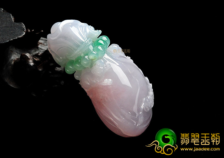 糯冰种春带彩缅甸翡翠A货代代有钱挂件