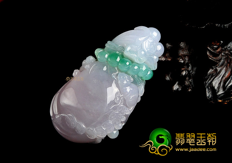 糯冰种春带彩缅甸翡翠A货代代有钱挂件