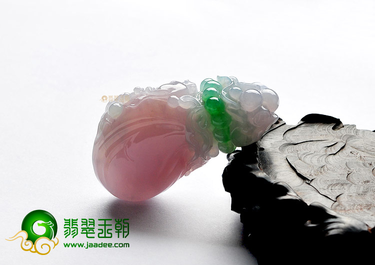 糯冰种春带彩缅甸翡翠A货代代有钱挂件