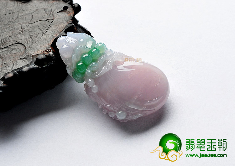 糯冰种春带彩缅甸翡翠A货代代有钱挂件
