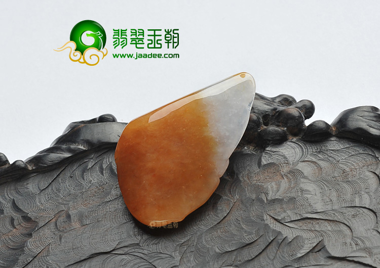 糯冰种红黄翡缅甸翡翠A货财神挂件