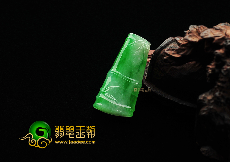 糯冰种飘翠缅甸翡翠A货节节高挂件
