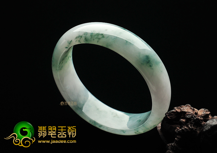 糯冰种飘花缅甸翡翠A货手镯(59.5mm)