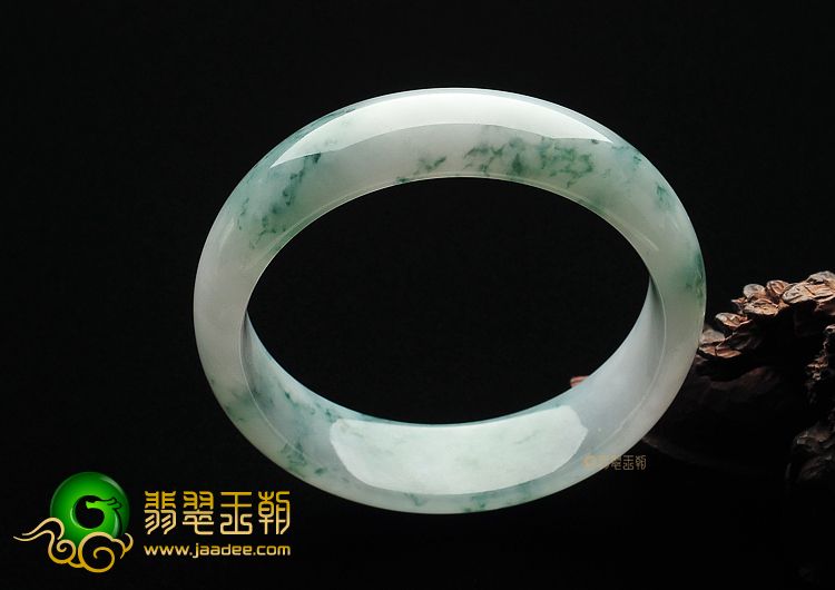 糯冰种飘花缅甸翡翠A货手镯(59.5mm)
