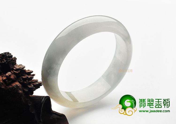 冰种略带黄翡缅甸翡翠A货手镯(58.8mm)