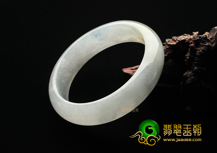 冰种略带黄翡缅甸翡翠A货手镯(58.8mm)