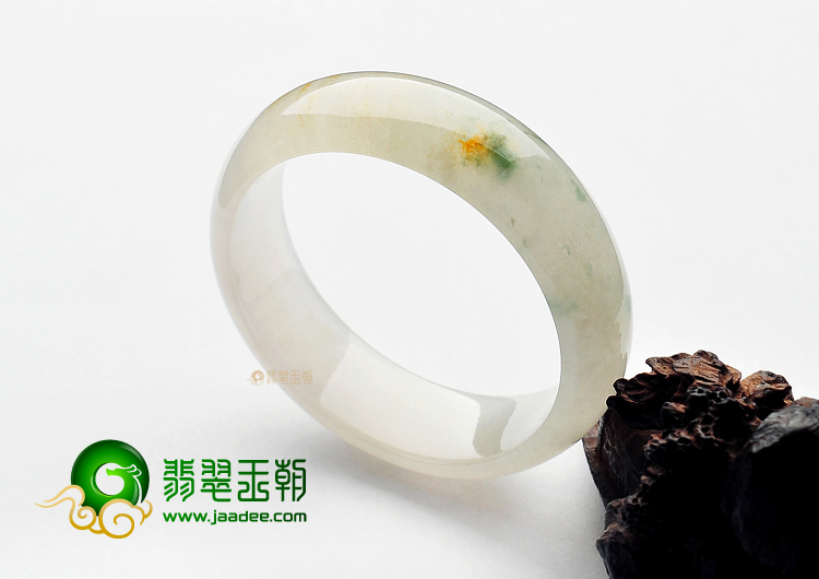 冰种略飘花缅甸翡翠A货手镯(52.1mm)