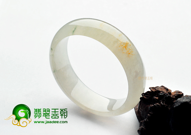 冰种略飘花缅甸翡翠A货手镯(52.2mm)