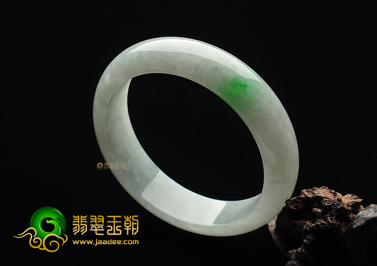 糯冰种飘翠缅甸翡翠A货手镯(60.6mm)