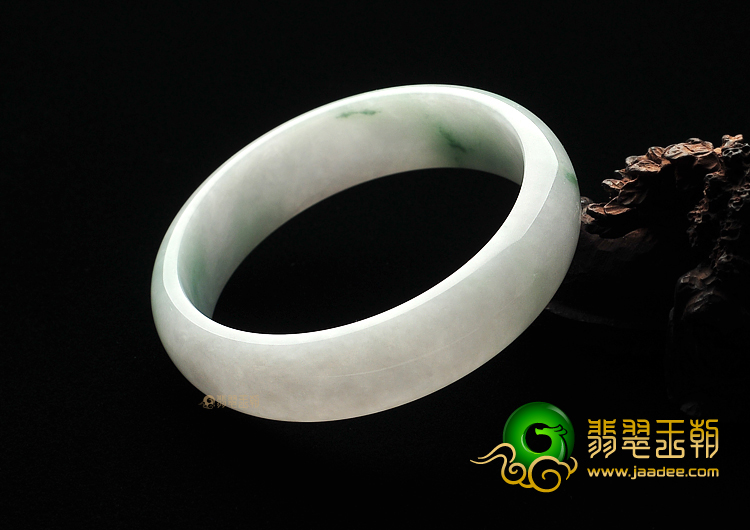 糯冰种飘花缅甸翡翠A货手镯(60.5mm)