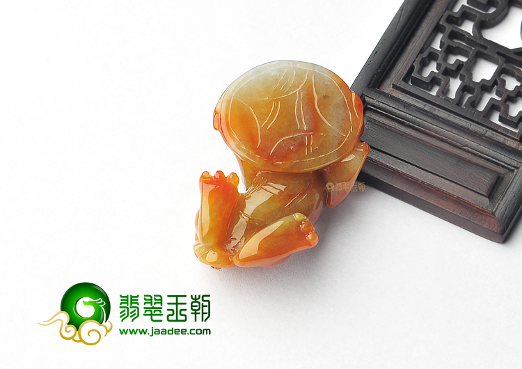 糯冰种褐红翡缅甸翡翠A货貔貅挂件