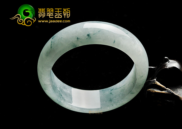 糯冰种飘花缅甸翡翠A货手镯(58.2mm)