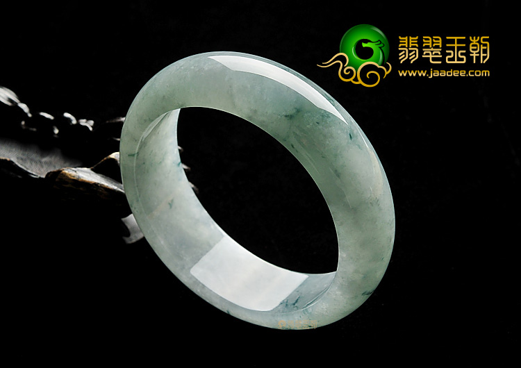 糯冰种飘花缅甸翡翠A货手镯(58.2mm)