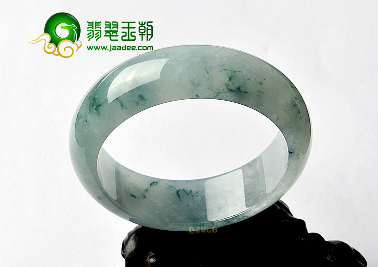 糯冰种飘花缅甸翡翠A货手镯(58.2mm)