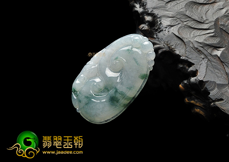 冰种飘花如意挂件