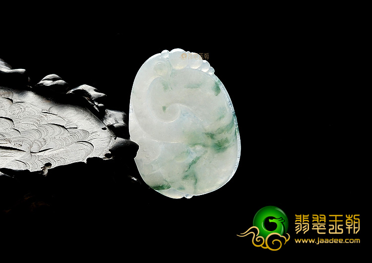 冰种飘花如意挂件