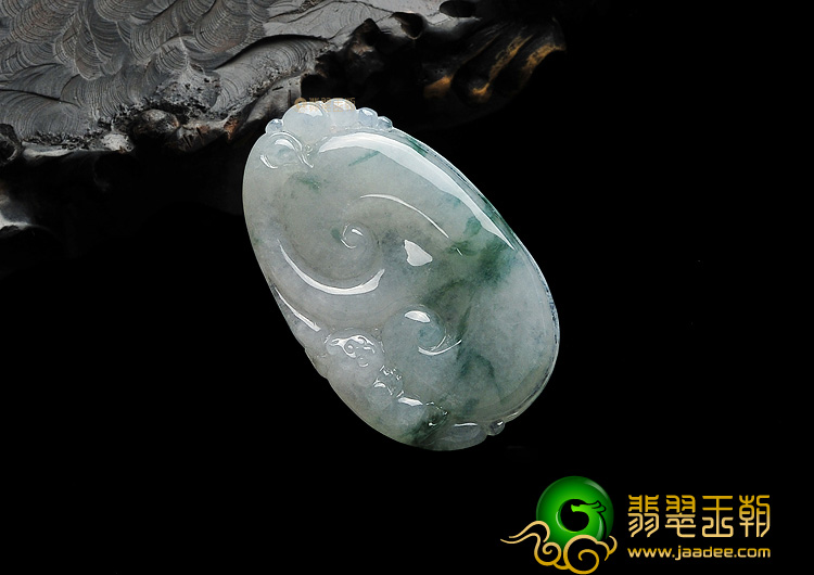 冰种飘花如意挂件