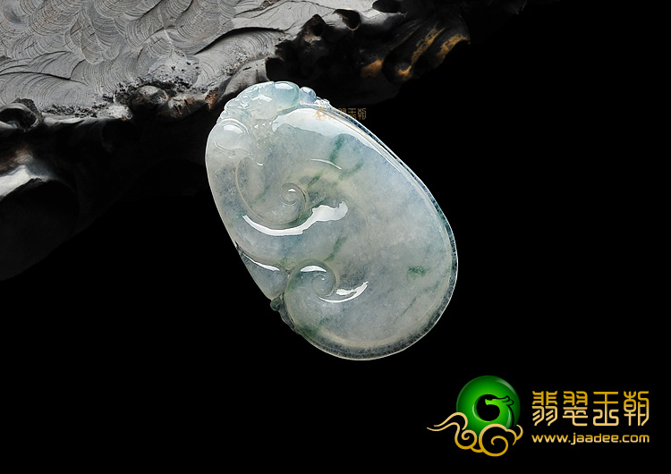 冰种飘花如意挂件