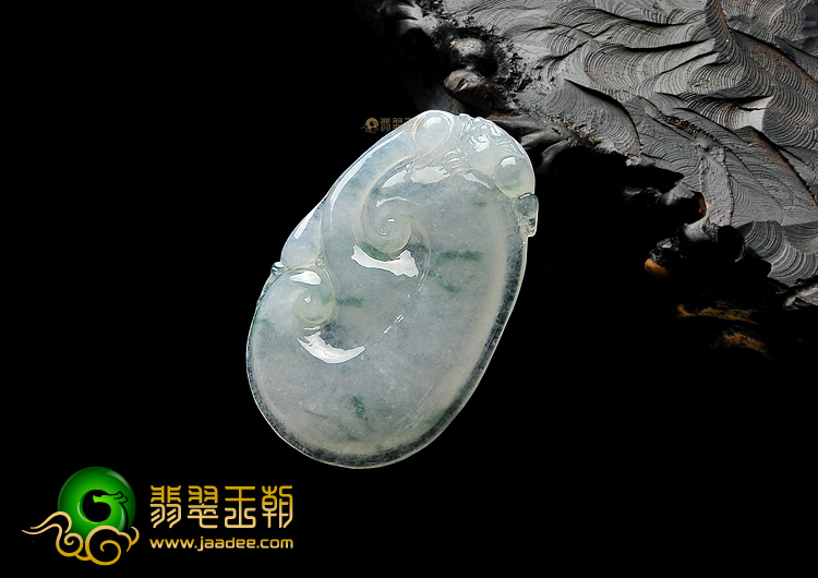 冰种飘花如意挂件