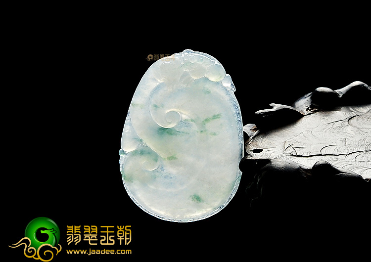 冰种飘花如意挂件