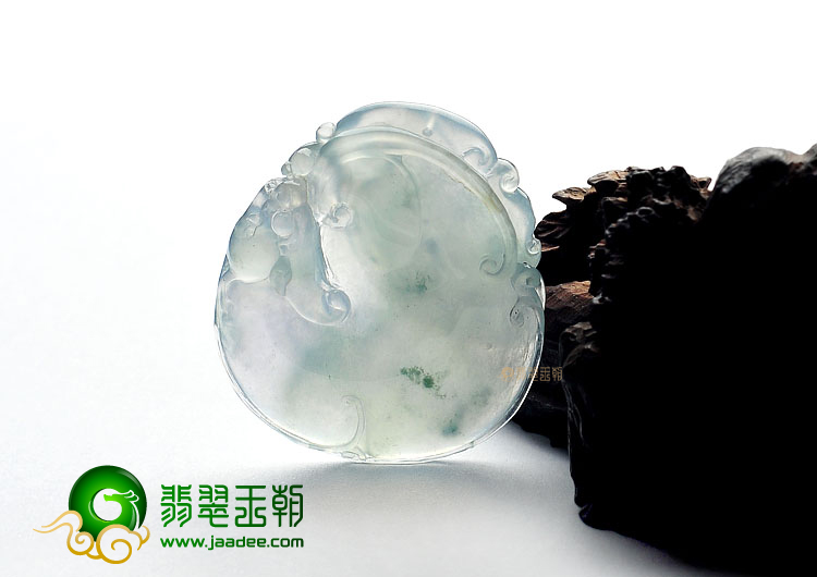 冰种飘花略带紫罗兰如意挂件