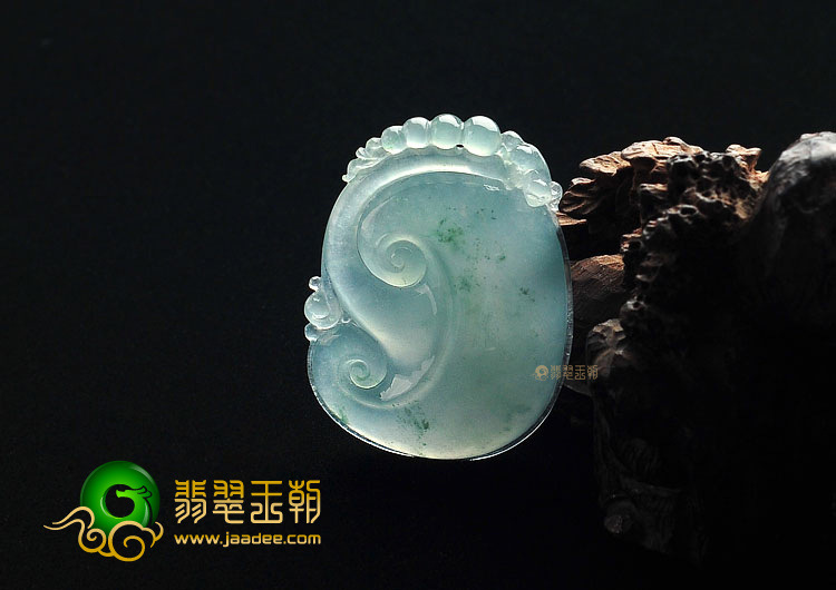 冰种飘花如意挂件