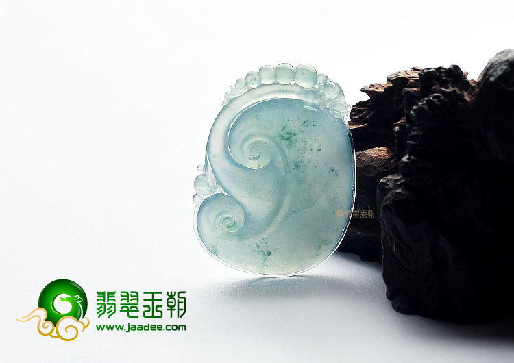 冰种飘花如意挂件