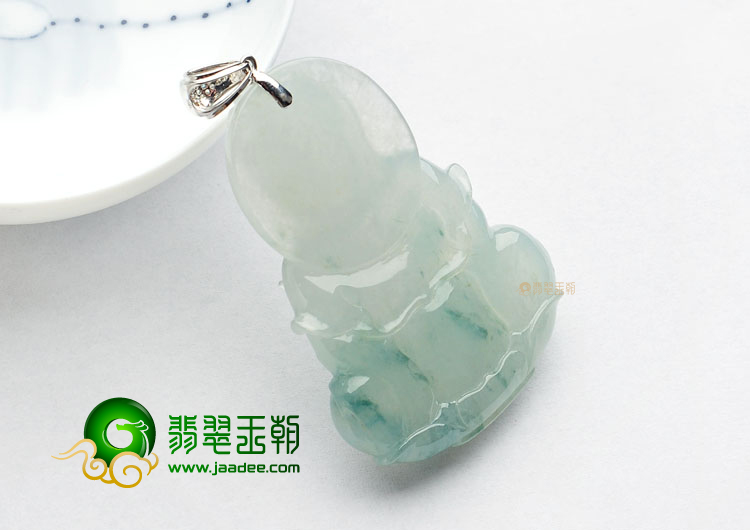 冰种飘花观音挂件